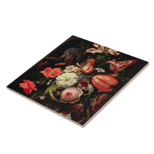 Noch Leben der Blumen auf einer Leiste Fliese (Seite)