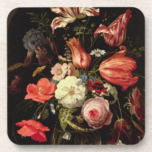 Noch Leben der Blumen auf einer Leiste Untersetzer (Vorderseite)