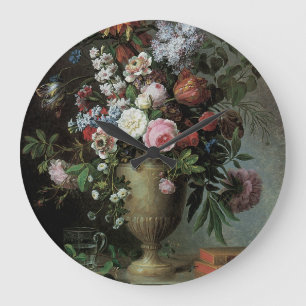 Noch Leben der Blumen Große Wanduhr