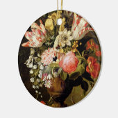 Noch Leben der Blumen in einem Vase mit einer Keramikornament (Links)