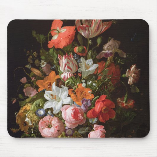 Noch Leben der Rosenlilien, Tulpen Mousepad (Vorne)