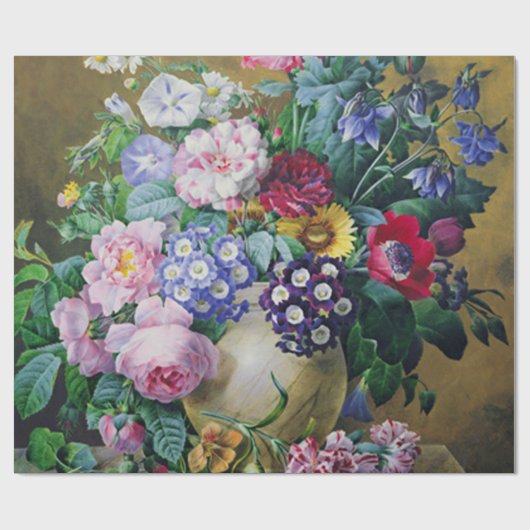 Noch Leben der Sommer-Blumen Geschenkpapier (Flach)