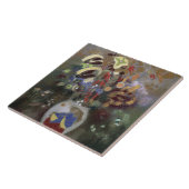 Noch Leben eines Vase Blumen (Pastell auf Papier) Fliese (Seite)