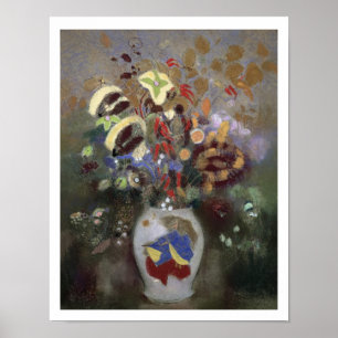 Noch Leben eines Vase Blumen (Pastell auf Papier) Poster