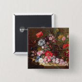 Noch Leben mit Blumen Button (Vorne & Hinten)