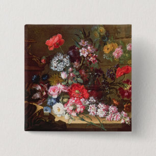 Noch Leben mit Blumen Button