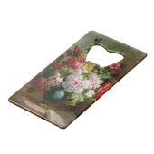 Noch Leben mit Blumen und Blattmusik Geldbeutel Flaschenöffner (Rückseite Schrägansicht)