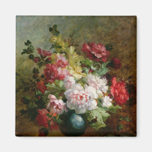 Noch Leben mit Blumen und Blattmusik Magnet