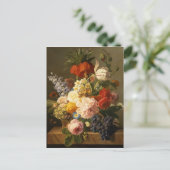 Noch Leben mit Blumen und Frucht, 1827 Postkarte (Stehend Vorderseite)