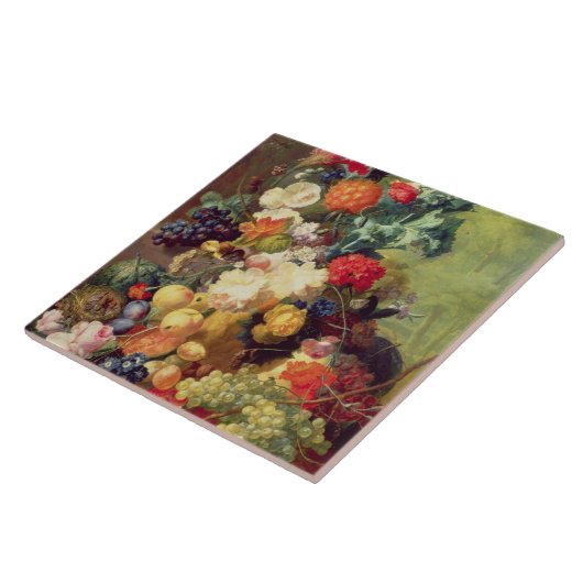 Noch Leben mit Blumen und Frucht Fliese (Seite)