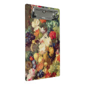 Noch Leben mit Blumen und Frucht Mini Klemmbrett (Schrägansicht)