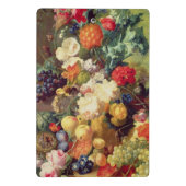 Noch Leben mit Blumen und Frucht Mini Klemmbrett (Rückseite)