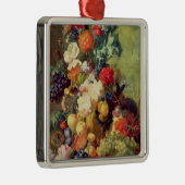Noch Leben mit Blumen und Frucht Silbernes Ornament (Rechts)