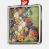 Noch Leben mit Blumen und Frucht Silbernes Ornament (Links)