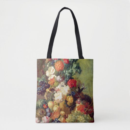 Noch Leben mit Blumen und Frucht Tasche (Vorderseite)