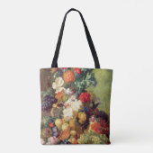 Noch Leben mit Blumen und Frucht Tasche (Rückseite)