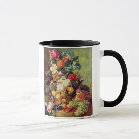 Noch Leben mit Blumen und Frucht Tasse (Rechts)