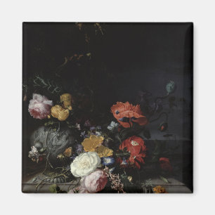 Noch Leben mit Blumen und Insekten Magnet