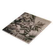 Noch Leben mit Frucht, 1860 (Sepia-Foto) Fliese (Seite)