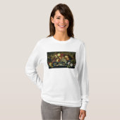 Noch Leben mit Frucht, Blumen und Meeresfrüchten T-Shirt (Vorne ganz)