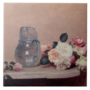 Noch Leben mit Rosen, 1889 (Öl auf Leinwand) Fliese