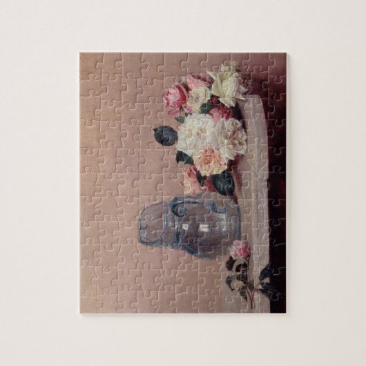 Noch Leben mit Rosen, 1889 (Öl auf Leinwand) Puzzle (Vertikal)