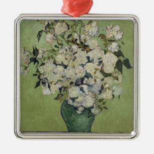 Noch Leben rosa Rosen in einer Vase von Van Gogh Ornament Aus Metall