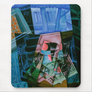 Noch Leben vor einem offenen Fenster von Juan Gris Mousepad