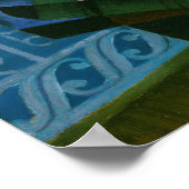 Noch Leben vor einem offenen Fenster von Juan Gris Poster (Ecke)