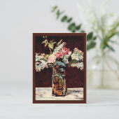 Noch Lilacs und Rose von Manet Edouard Postkarte (Stehend Vorderseite)