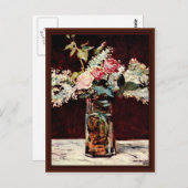 Noch Lilacs und Rose von Manet Edouard Postkarte (Vorne/Hinten)