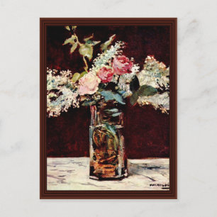 Noch Lilacs und Rose von Manet Edouard Postkarte