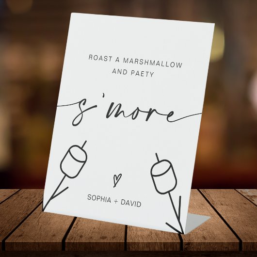 Noch mehr Hochzeit Roast ein Marshmallow und Party Sockelschild