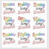 Noch mehr Neurodivere Superkräfte Aufkleber (Blatt)