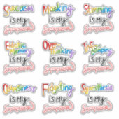 Noch mehr Neurodivere Superkräfte Aufkleber (Vorderseite)