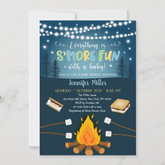 Noch mehr Spaß mit einer Babydusche Einladung (Vorderseite)