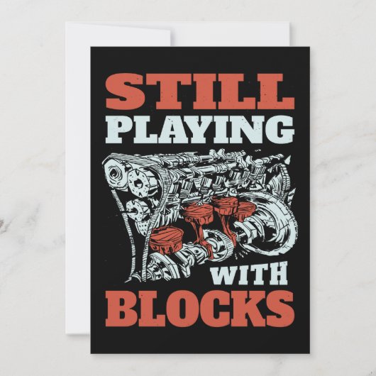 Noch mit Blockmechanik spielen Einladung (Vorderseite)