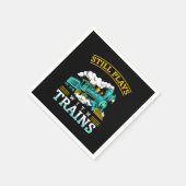 Noch mit Zügen Modelleisenbahn Serviette (Ecke)