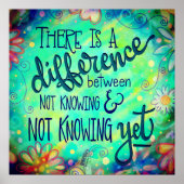 Noch nicht bekannt, Inspirierend Zitatinkrivität Poster (Vorne)