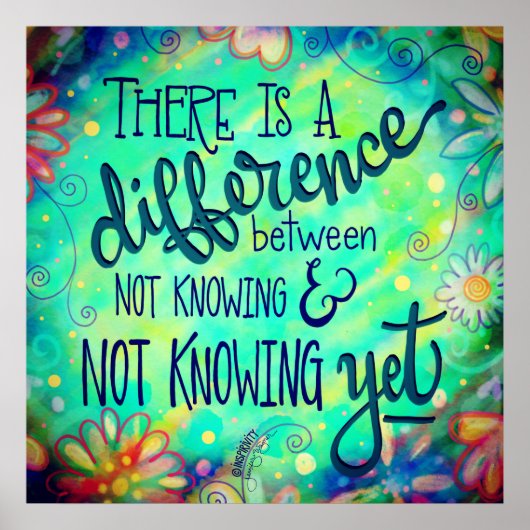 Noch nicht bekannt, Inspirierend Zitatinkrivität Poster (Vorne)