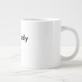 Noch nicht bereit, minimalistischer Textbecher Jumbo-Tasse (Rechts)