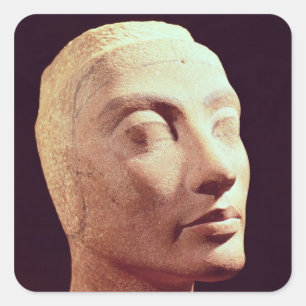 Noch nicht fertig gestellt Kopf von Nefertiti, Neu Quadratischer Aufkleber