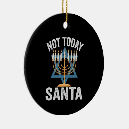 Noch nicht heute Weihjüdisch Hanukkah Holiday Meno Keramik Ornament (Rechts)