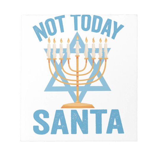 Noch nicht heute Weihjüdisch Hanukkah Holiday Meno Notizblock (Vorderseite)