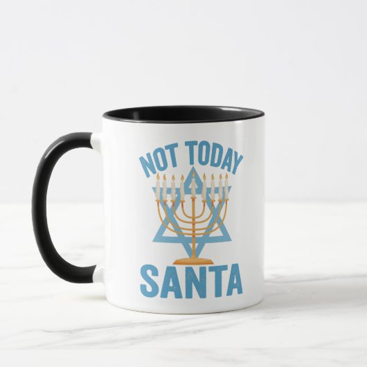 Noch nicht heute Weihjüdisch Hanukkah Holiday Meno Tasse (Links)
