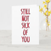 Noch nicht krank von dir, Funny Valentine's Day Karte (Gelbe Blume)