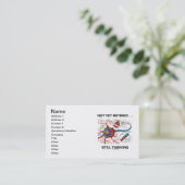 Noch nicht müde ... Noch immer denken Neuron Synap Visitenkarte (Stehend Vorderseite)