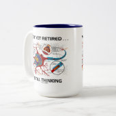 Noch nicht müde ... Noch immer denken Neuron Synap Zweifarbige Tasse (Vorderseite Links)