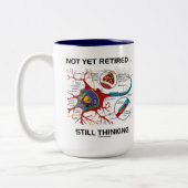 Noch nicht müde ... Noch immer denken Neuron Synap Zweifarbige Tasse (Links)