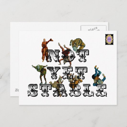 Noch nicht stabil postkarte (Vorne/Hinten)